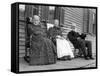 A Trio of Seniors on the Porch Watch the World Go By, Ca. 1900-null-Framed Stretched Canvas