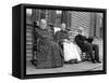 A Trio of Seniors on the Porch Watch the World Go By, Ca. 1900-null-Framed Stretched Canvas