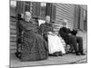 A Trio of Seniors on the Porch Watch the World Go By, Ca. 1900-null-Mounted Photographic Print