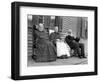 A Trio of Seniors on the Porch Watch the World Go By, Ca. 1900-null-Framed Photographic Print