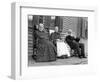 A Trio of Seniors on the Porch Watch the World Go By, Ca. 1900-null-Framed Photographic Print