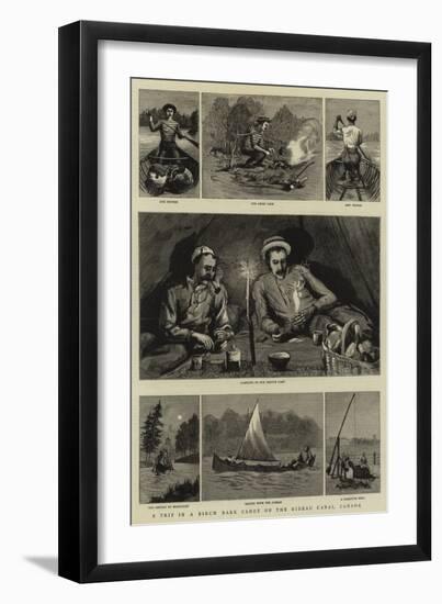 A Trip in a Birch Bark Canoe on the Rideau Canal, Canada-null-Framed Giclee Print