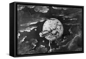 A Trip to the Moon, from French Movie-null-Framed Stretched Canvas