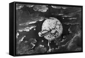 A Trip to the Moon, from French Movie-null-Framed Stretched Canvas