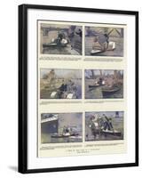 A Trip to the Nore in a Cycle-Boat-Tom Browne-Framed Giclee Print