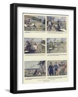 A Trip to the Nore in a Cycle-Boat-Tom Browne-Framed Giclee Print