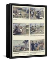 A Trip to the Nore in a Cycle-Boat-Tom Browne-Framed Stretched Canvas