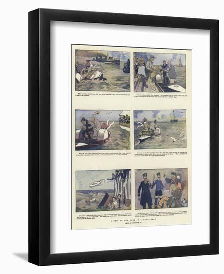 A Trip to the Nore in a Cycle-Boat-Tom Browne-Framed Premium Giclee Print