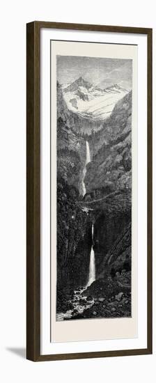 A Trip to the Pyrenees: Cascade Et Gouffre D'Enfer-null-Framed Premium Giclee Print