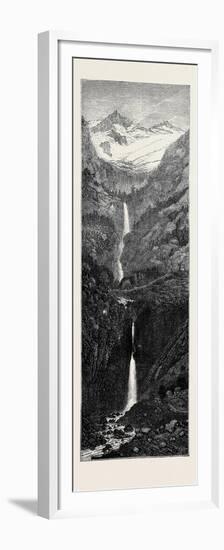 A Trip to the Pyrenees: Cascade Et Gouffre D'Enfer-null-Framed Premium Giclee Print