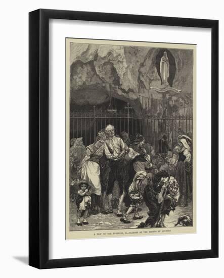 A Trip to the Pyrenees, II, Pilgrims at the Grotto of Lourdes-null-Framed Giclee Print