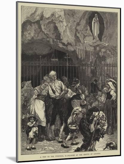 A Trip to the Pyrenees, II, Pilgrims at the Grotto of Lourdes-null-Mounted Giclee Print