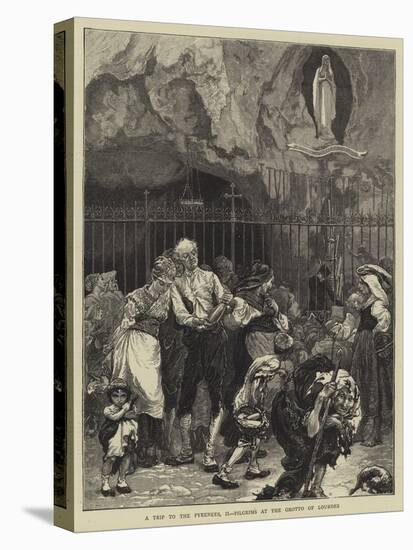 A Trip to the Pyrenees, II, Pilgrims at the Grotto of Lourdes-null-Stretched Canvas