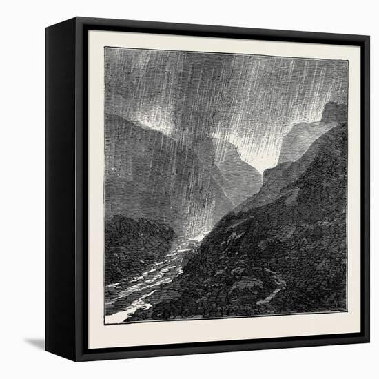 A Trip to the Pyrenees: Storm-Evening Near Eaux-Bonnes-null-Framed Stretched Canvas