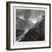 A Trip to the Pyrenees: Storm-Evening Near Eaux-Bonnes-null-Framed Giclee Print