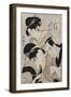 A Triple Portrait of Ohan of the Shinanoya-Kitagawa Utamaro-Framed Giclee Print