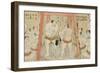 A Triptych Showing a Draw in the Bout Between Onogawa and Tanikaze woodblock print on paper-Katsukawa Shunei-Framed Giclee Print