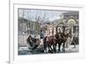 A Troika Sled in Moscow, Russia, C1890-Gillot-Framed Giclee Print