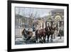 A Troika Sled in Moscow, Russia, C1890-Gillot-Framed Giclee Print