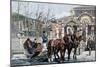 A Troika Sled in Moscow, Russia, C1890-Gillot-Mounted Giclee Print