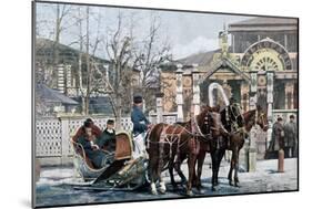 A Troika Sled in Moscow, Russia, C1890-Gillot-Mounted Giclee Print