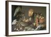 A Trompe L'Oeil Letter Rack with Letters and a Medallion-Jean Valette-Penot-Framed Giclee Print