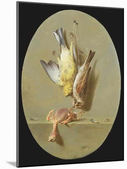 A Trompe L'Oeil of Dead Songbirds-Jean Joseph Xavier Bidauld-Mounted Giclee Print