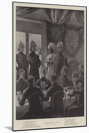 A Troop Dinner in India-Richard Caton Woodville II-Mounted Giclee Print