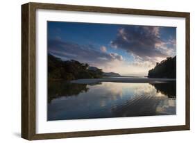 A Tropical Scene with the Itamambuca River Entering the Atlantic Ocean at Itamambuca Beach-Alex Saberi-Framed Photographic Print