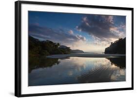 A Tropical Scene with the Itamambuca River Entering the Atlantic Ocean at Itamambuca Beach-Alex Saberi-Framed Photographic Print