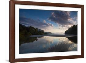 A Tropical Scene with the Itamambuca River Entering the Atlantic Ocean at Itamambuca Beach-Alex Saberi-Framed Photographic Print