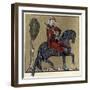 A Troubadour of the Middle Ages, illustration from 'Histoire de la Literature Francaise'-French School-Framed Giclee Print