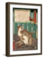 A True Picture of the Fierce Live Tiger Never Seen from the Past to the Present-Kyosai Kawanabe-Framed Giclee Print