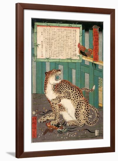 A True Picture of the Fierce Live Tiger Never Seen from the Past to the Present-Kyosai Kawanabe-Framed Giclee Print