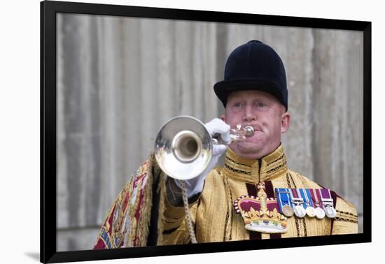 A trumpeter from the Household Cavalry-Associated Newspapers-Framed Photo