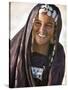 A Tuareg Woman with Attractive Silver Jewellery at Her Desert Home, North of Timbuktu, Mali-Nigel Pavitt-Stretched Canvas