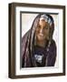 A Tuareg Woman with Attractive Silver Jewellery at Her Desert Home, North of Timbuktu, Mali-Nigel Pavitt-Framed Photographic Print