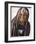 A Tuareg Woman with Attractive Silver Jewellery at Her Desert Home, North of Timbuktu, Mali-Nigel Pavitt-Framed Premium Photographic Print
