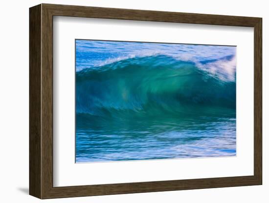 A tubing wave off a Hawaiian beach-Mark A Johnson-Framed Photographic Print