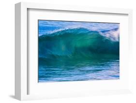 A tubing wave off a Hawaiian beach-Mark A Johnson-Framed Photographic Print