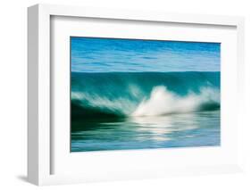 A tubing wave off a Hawaiian beach-Mark A Johnson-Framed Photographic Print