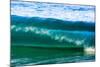 A tubing wave off a Hawaiian beach-Mark A Johnson-Mounted Photographic Print