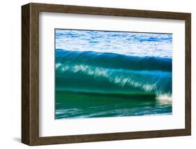 A tubing wave off a Hawaiian beach-Mark A Johnson-Framed Photographic Print