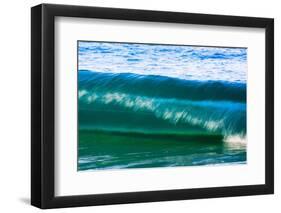 A tubing wave off a Hawaiian beach-Mark A Johnson-Framed Photographic Print