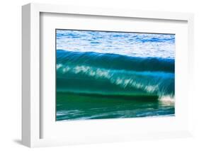 A tubing wave off a Hawaiian beach-Mark A Johnson-Framed Photographic Print