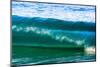 A tubing wave off a Hawaiian beach-Mark A Johnson-Mounted Photographic Print