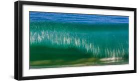 A tubing wave off a Hawaiian beach-Mark A Johnson-Framed Photographic Print