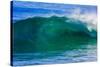 A tubing wave off a Hawaiian beach-Mark A Johnson-Stretched Canvas