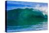 A tubing wave off a Hawaiian beach-Mark A Johnson-Stretched Canvas