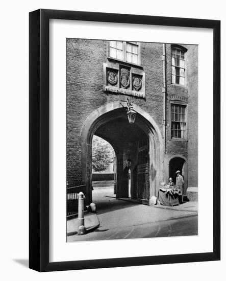 A Tudor Gateway Leading to Lincoln's Inn from Chancery Lane, 1926-1927-McLeish-Framed Giclee Print